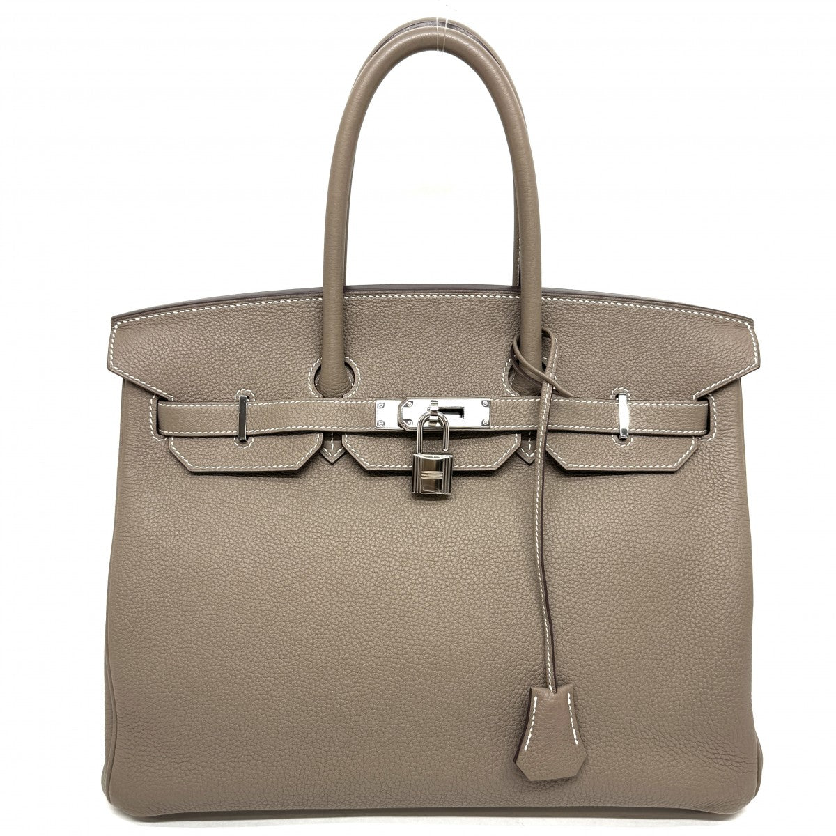 HERMES 爱马仕 Birkin 35 Birkin 35 包，手提袋，多哥埃托普，米色，绿色，银五金