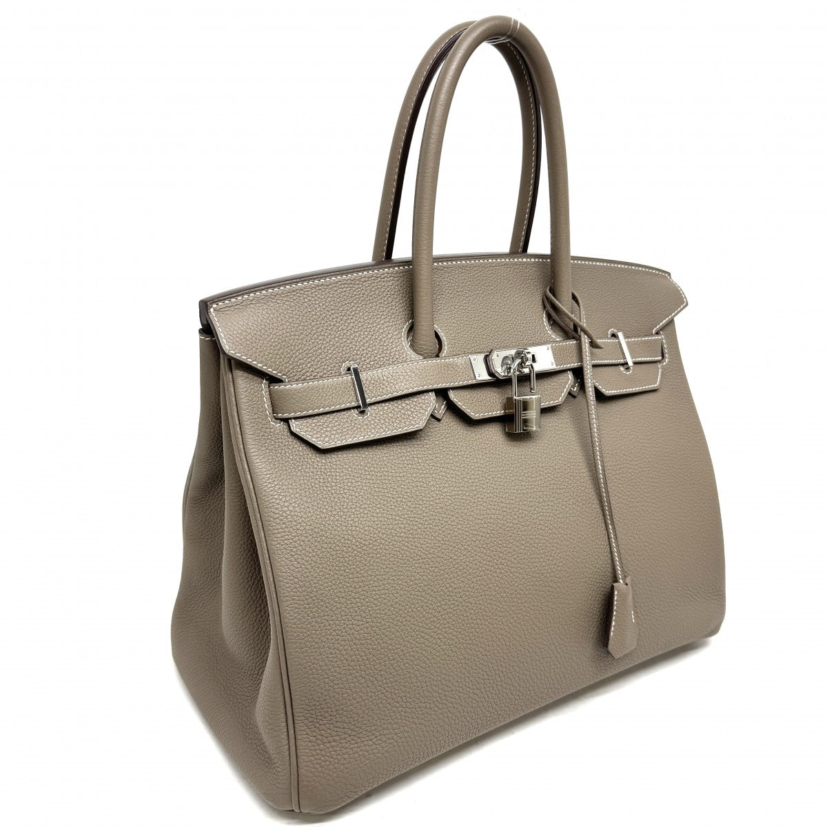 HERMES HERMES Birkin 35 Birkin 35 Bag, Tote Bag, Togo Etoup, Beige, Greige, Silver Hardware