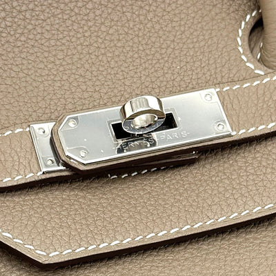 HERMES 헤르메스 Birkin 35 Birkin 35 가방, 토트 백, 토고 etoup, 베이지, 그레이지, 실버 하드웨어