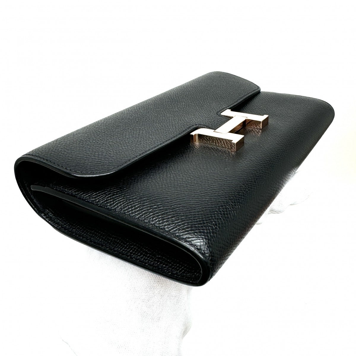 HERMES HERMES Constance long Constance long Wallet Long Wallet Epson Noir Black Rose Gold Hardware Vaugh Epson