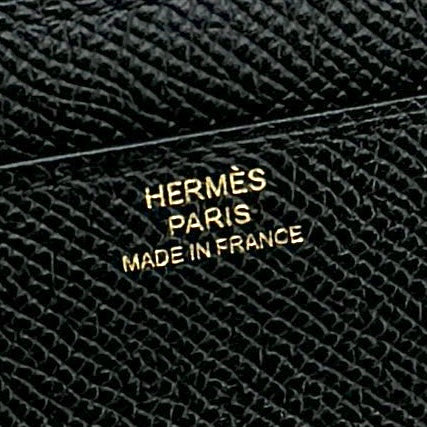 HERMES HERMES Constance long Constance long Wallet Long Wallet Epson Noir Black Rose Gold Hardware Vaugh Epson