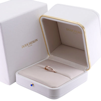 ブシュロン BOUCHERON キャトル クラシック リング ハーフ キャトルリング ピンクゴールド ブラウンPVD quatre classique リング 指輪 750PG ゴールド キャトル　クラシック ピンクゴールド