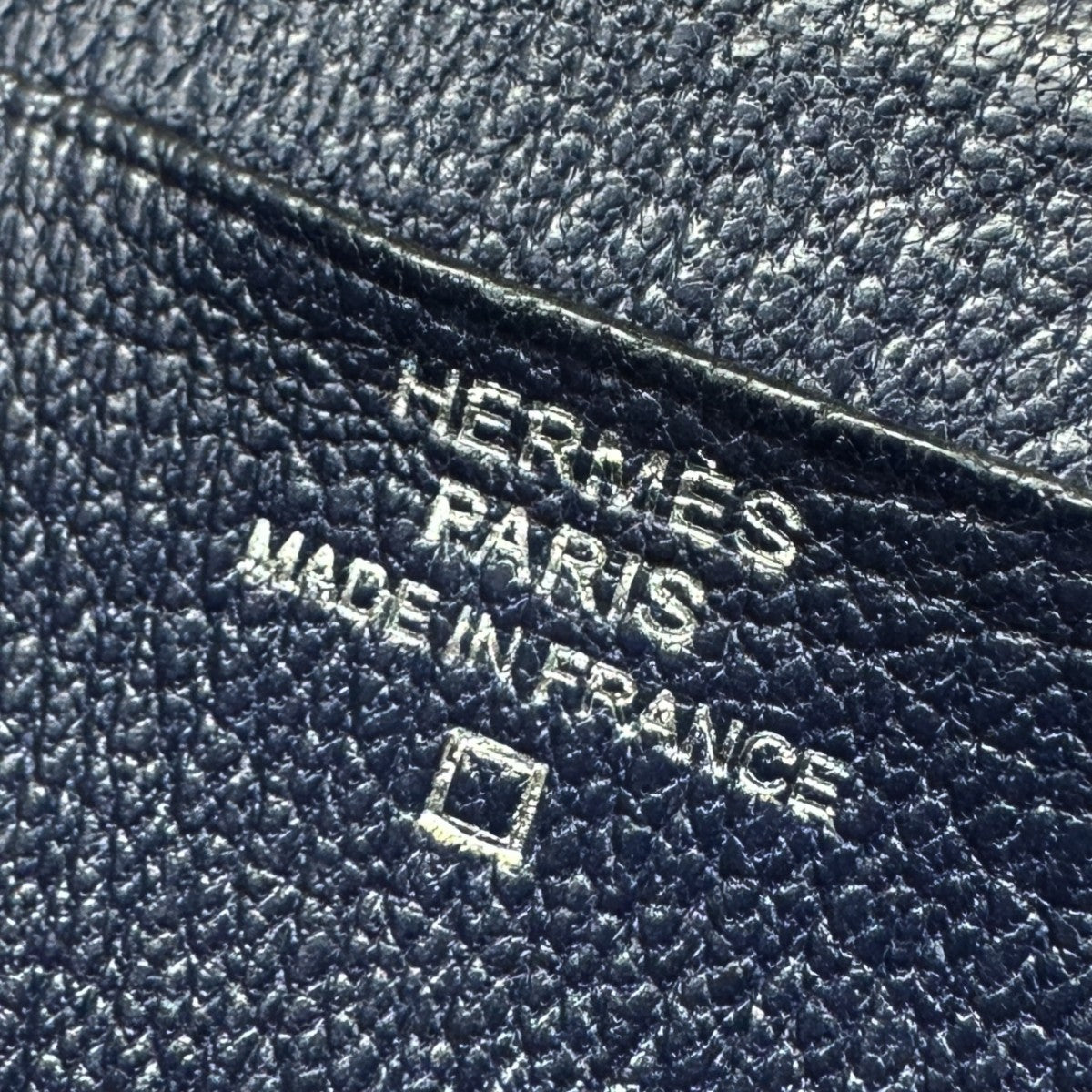 HERMES 爱马仕 B?arn soufflet Bearn soufflet 钱包长钱包长钱包鳄鱼鳄鱼蓝色海洋蓝色海军蓝色海军银色金属配件异国