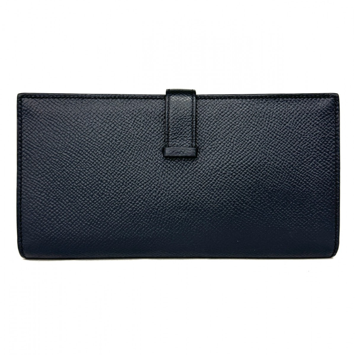 HERMES HERMES B?arn soufflet Bearn soufflet Wallet Long Wallet Epson Navy Navy Silver Metal Fittings Vaugh Epson