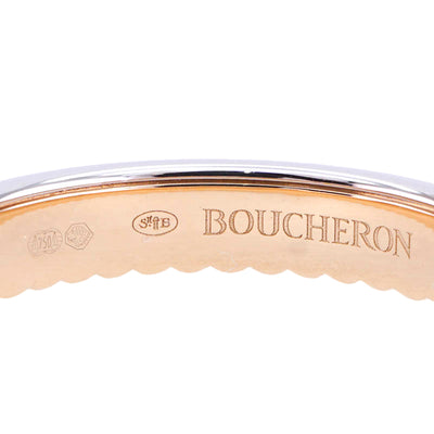 BOUCHERON Boucheron daiant戒指半满铺路牛辐射戒指铺路钻石Quatre Daiant戒指750yg/wg黄色白色婚礼戒指婚姻婚姻戒指黄金黄金K18YG WG