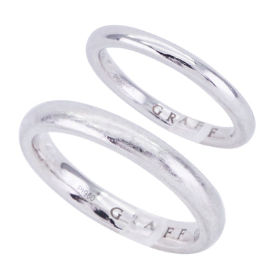 GRAFF GRAFF D Shape Wedding Band Ring D Shape Wedding Band Ring Ring Pt950 Silver Diamond Ring Wedding Ring Marriage Ring Platinum