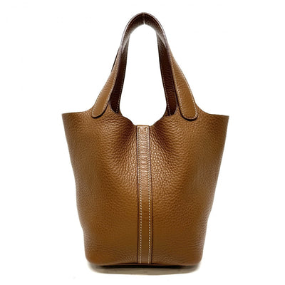 HERMES HERMES Picotin lock PM Picotin PM Picotin lock 18 Tote bag Toryon Clemence Gold Brown Silver Metal fittings