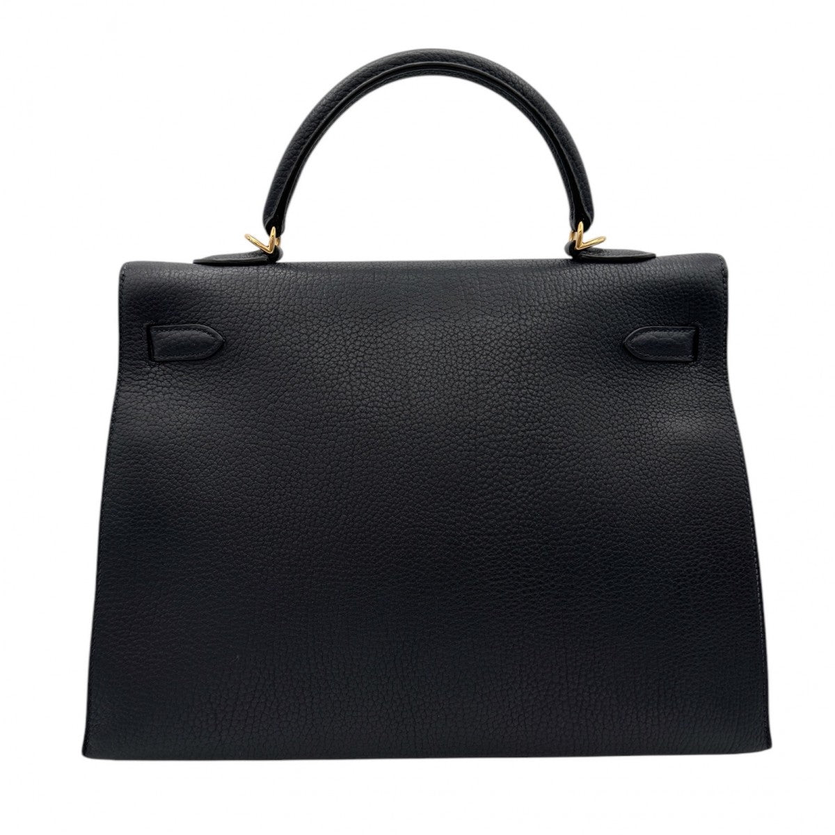 HERMES HERMES Kelly 35 Kelly 35 Bag, Tote Bag, Shoulder Bag, Fjord, Noir, Black, Gold Fittings