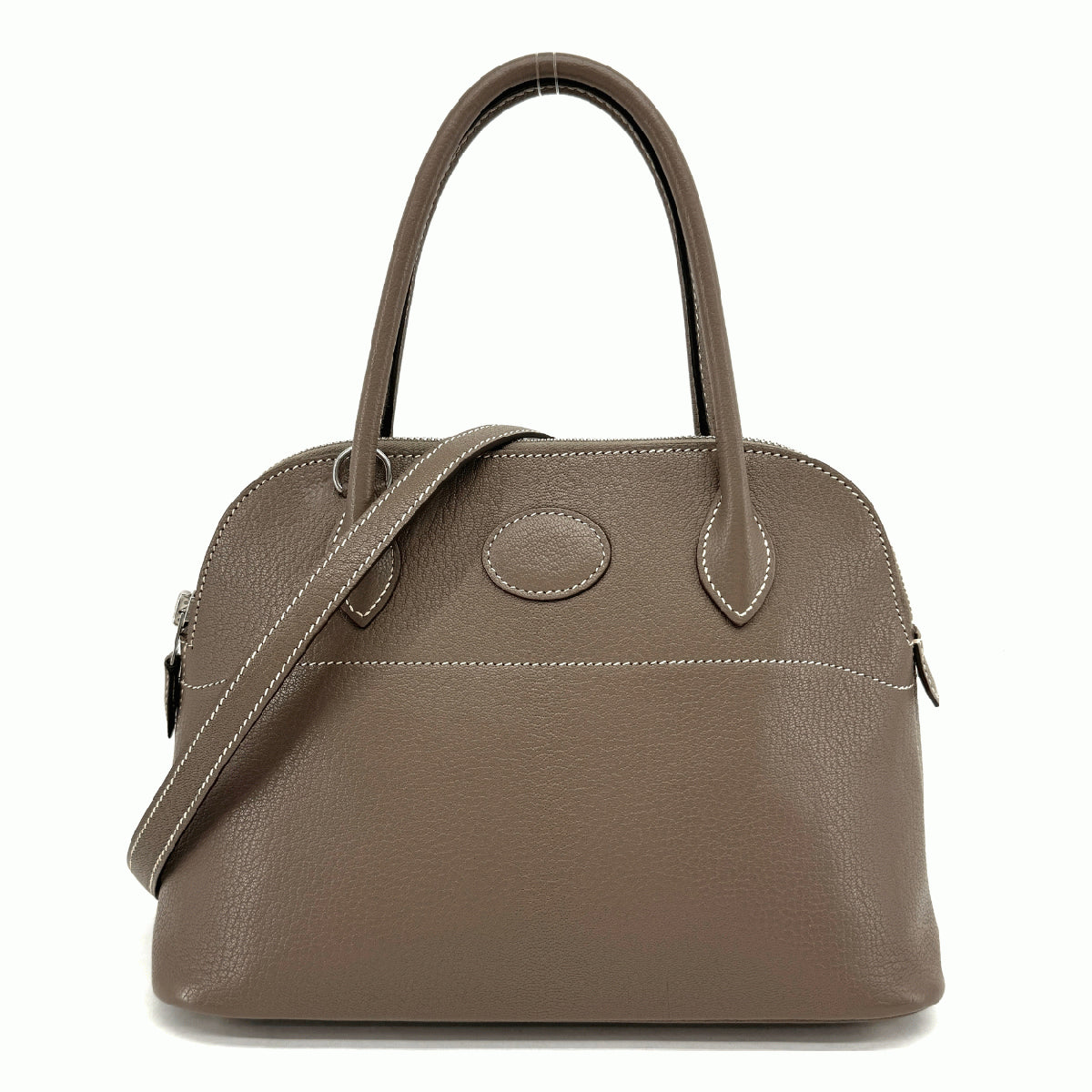 HERMES HERMES Bolide 27 Bolide 27 chevre mysore Bag, tote bag, shoulder bag, chevre etoup, grey, grey, silver hardware, handbag