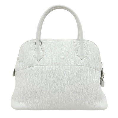 HERMES HERMES Bolide 31 Bolide 31 Bag, Tote bag, Shoulder bag, Torillon Clemence, White, Silver hardware