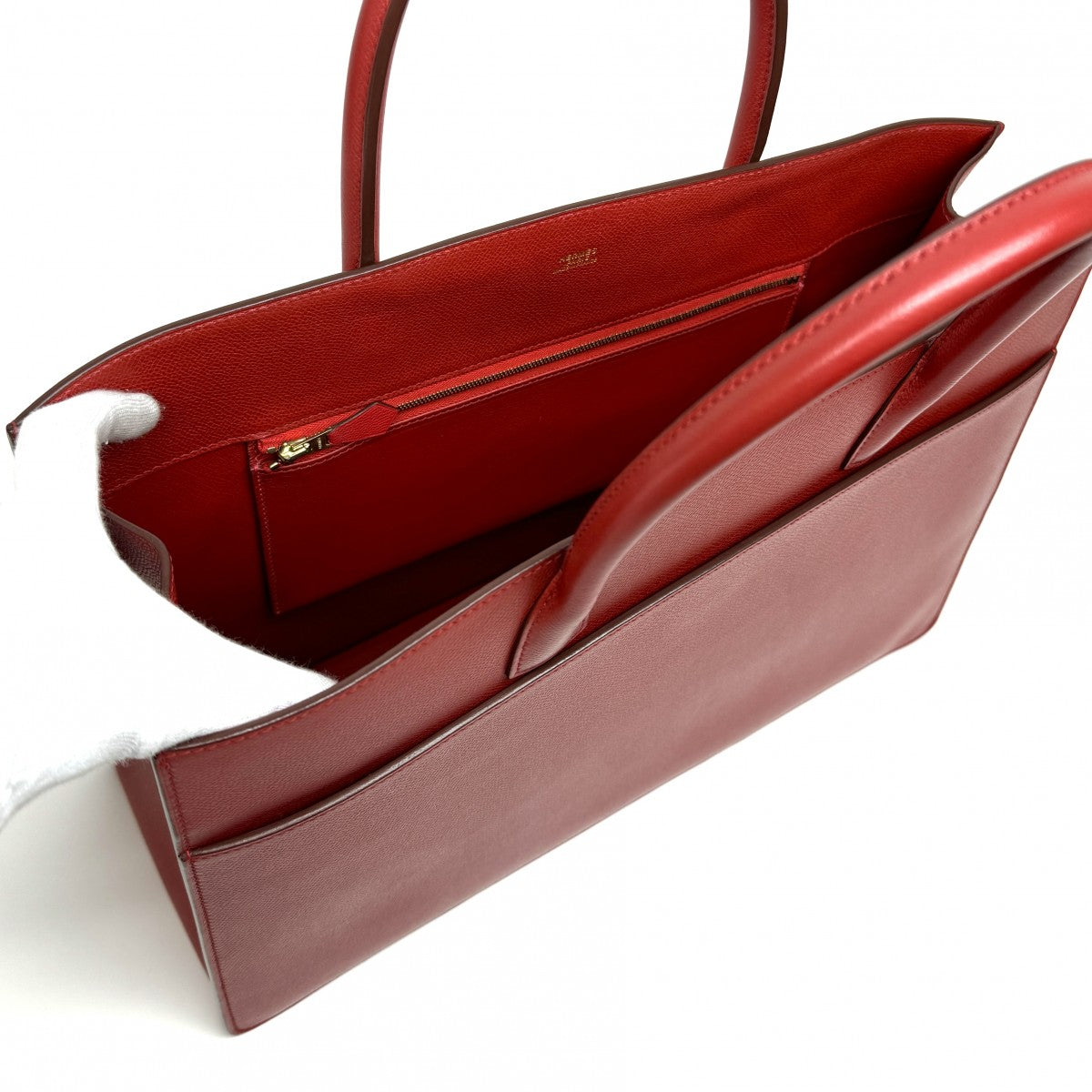 HERMES 爱马仕 Whitebus GM Whitebus GM 袋子手提袋Epson红色黄金硬件Vaugh Epson
