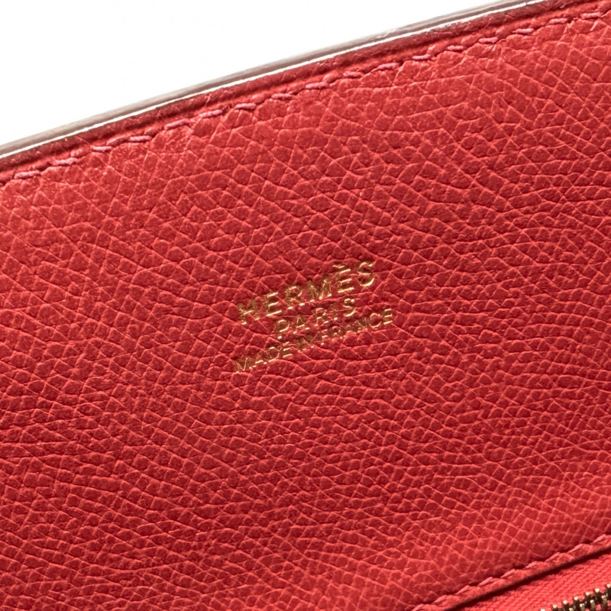 エルメス HERMES ホワイトバスGM ホワイトバス GM バッグ トートバッグ エプソン レッド 赤 ゴールド金具 ヴォーエプソン