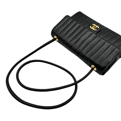 CHANEL CHANEL Mademoiselle Bag Shoulder Bag Lambskin Black Gold Hardware Chain Shoulder Bag Coco Mark