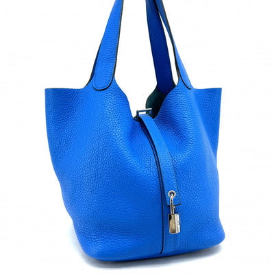 HERMES HERMES Picotin lock MM Picotin lock MM Picotin lock 22 Tote bag Toryon Clemence Blue Zanzibar Blue Silver hardware