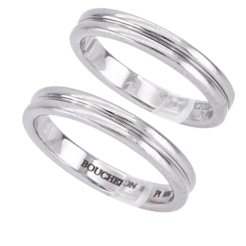 BOUCHERON Boucheron Godron Ring Godron Ring Godron Ring PT950银婚礼戒指婚姻戒指铂金