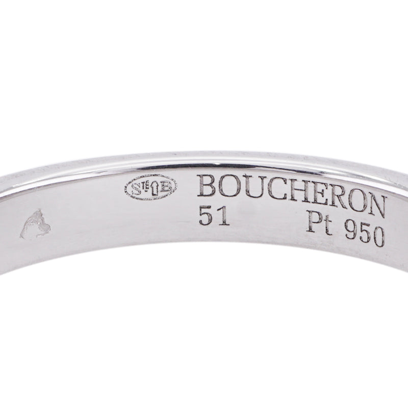 BOUCHERON Boucheron Godron Ring Godron Ring Godron Ring PT950银婚礼戒指婚姻戒指铂金