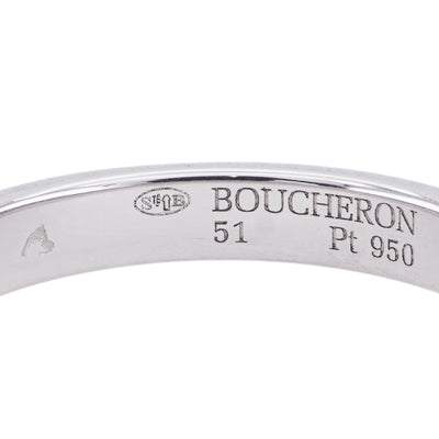 BOUCHERON BOUCHERON Godron Ring Godron Ring Godron Ring Pt950 Silver Wedding Ring Marriage Ring Platinum