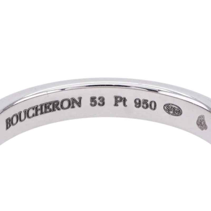 BOUCHERON Boucheron Godron Ring Godron Ring Godron Ring PT950 Silver Wedding Ring Marriage Ring Platinum