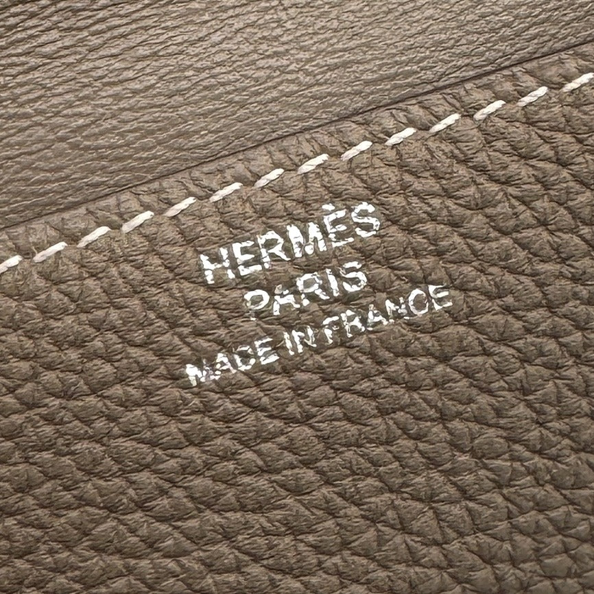 エルメス HERMES ドゴンカードケース ドゴン カードケース カードケース カード入れ パスケース トリヨンクレマンス エトゥープ グレー グレージュ シルバー金具 名刺入れ 定期入れ コインケース コインパース 小銭入れ