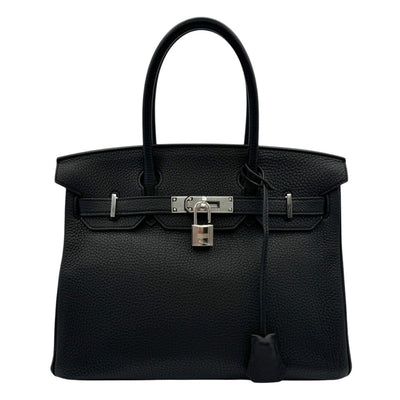 HERMES 爱马仕 Birkin 30 Birkin 30 手提袋多哥黑色银色硬件