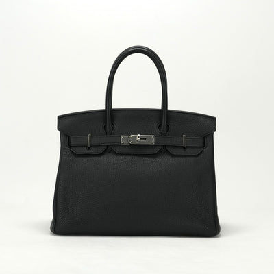 HERMES 爱马仕 Birkin 30 Birkin 30 手提袋多哥黑色银色硬件