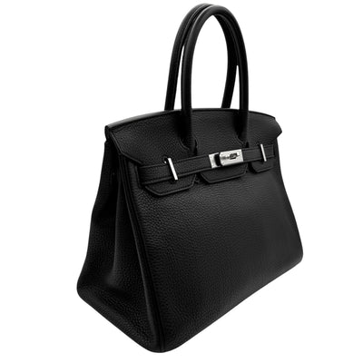 HERMES 헤르메스 Birkin 30 Birkin 30 토트 백 토고 누아 블랙 실버 하드웨어