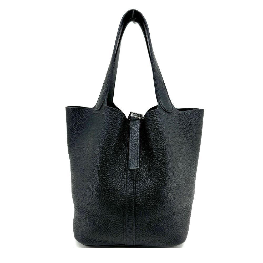 HERMES HERMES Picotin MM Picotin MM Picotin 22 Tote bag Toryon Clemence Noir Black Silver Metal fittings