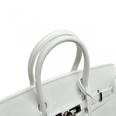 HERMES 헤르메스 Birkin 25 Birkin 25 가방 토트 백 epson 흰색 흰색 화이트 실버 피팅 Vaugh Epson