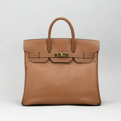 HERMES 爱马仕 Haut a courroies 32 Haut a courroies 32 包，手提袋，金，棕色，棕色，金色配件