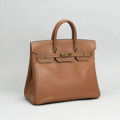 HERMES 爱马仕 Haut a courroies 32 Haut a courroies 32 包，手提袋，金，棕色，棕色，金色配件