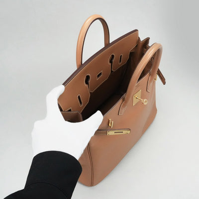 HERMES 爱马仕 Haut a courroies 32 Haut a courroies 32 包，手提袋，金，棕色，棕色，金色配件