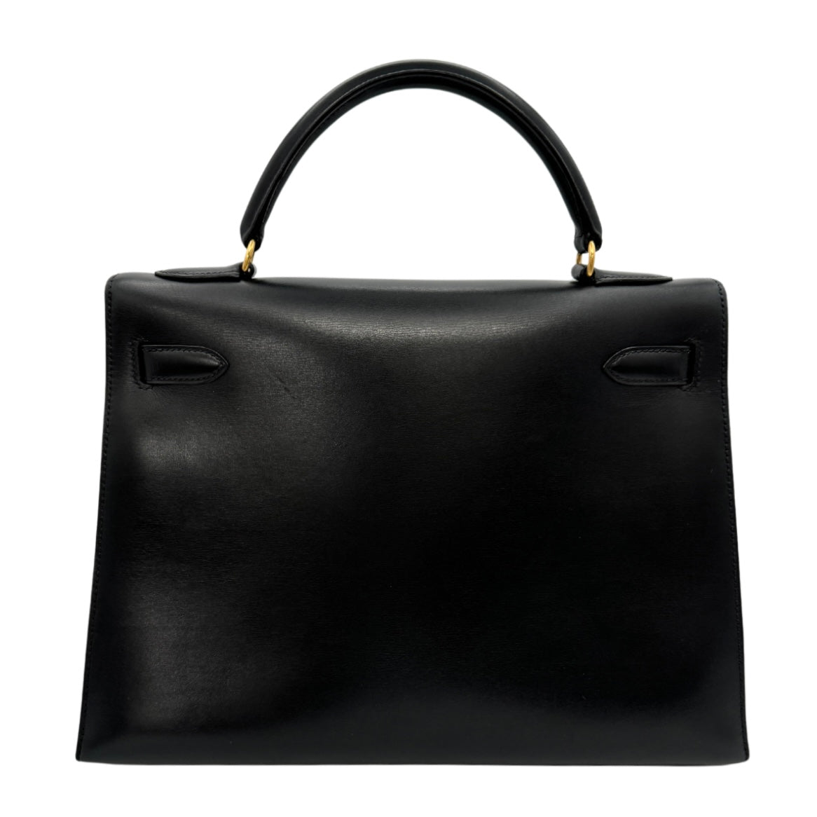 HERMES HERMES Kelly 32 Kelly 32 exterior stitch Bag, Tote Bag, Shoulder Bag, Box Calf, Noir, Black, Gold Fittings