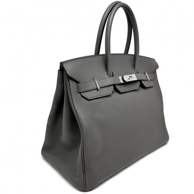 HERMES 헤르메스 Birkin 35 Birkin 35 가방, 토트 백, 토고 에탄, 회색, 은색 피팅, 핸드백