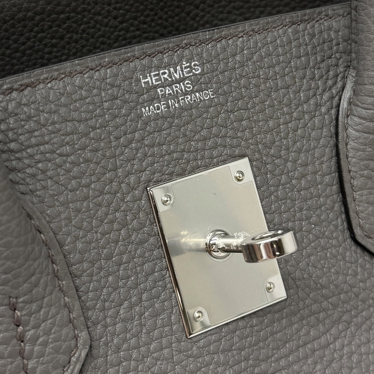 HERMES 헤르메스 Birkin 35 Birkin 35 가방, 토트 백, 토고 에탄, 회색, 은색 피팅, 핸드백