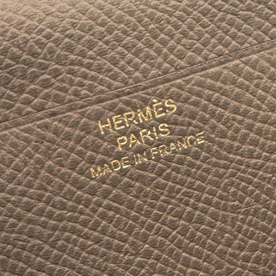 HERMES 爱马仕 B?arn soufflet Bearn soufflet 钱包长钱包Epson Etoup灰色GREIGE金色硬件Vau Epson