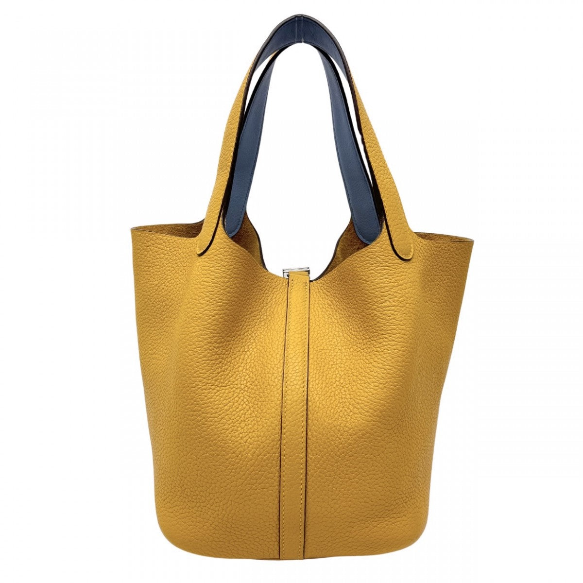 HERMES HERMES Picotin lock MM Picotin lock MM Picotin lock 22 Tote bag Torillon Clemence Jaune Amble Celeste Yellow Blue Yellow Silver Metal fittings