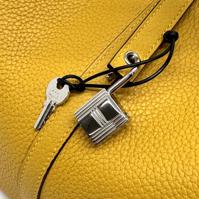 HERMES HERMES Picotin lock MM Picotin lock MM Picotin lock 22 Tote bag Torillon Clemence Jaune Amble Celeste Yellow Blue Yellow Silver Metal fittings