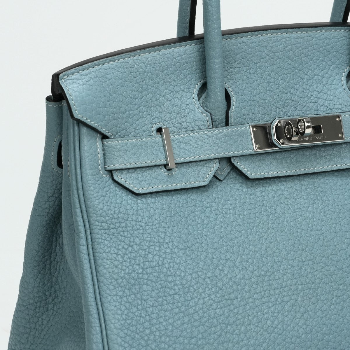 HERMES HERMES Birkin 30 Birkin 30 Bag, Tote Bag, Fjord, Ciel, Blue, Light Blue, Silver Fittings