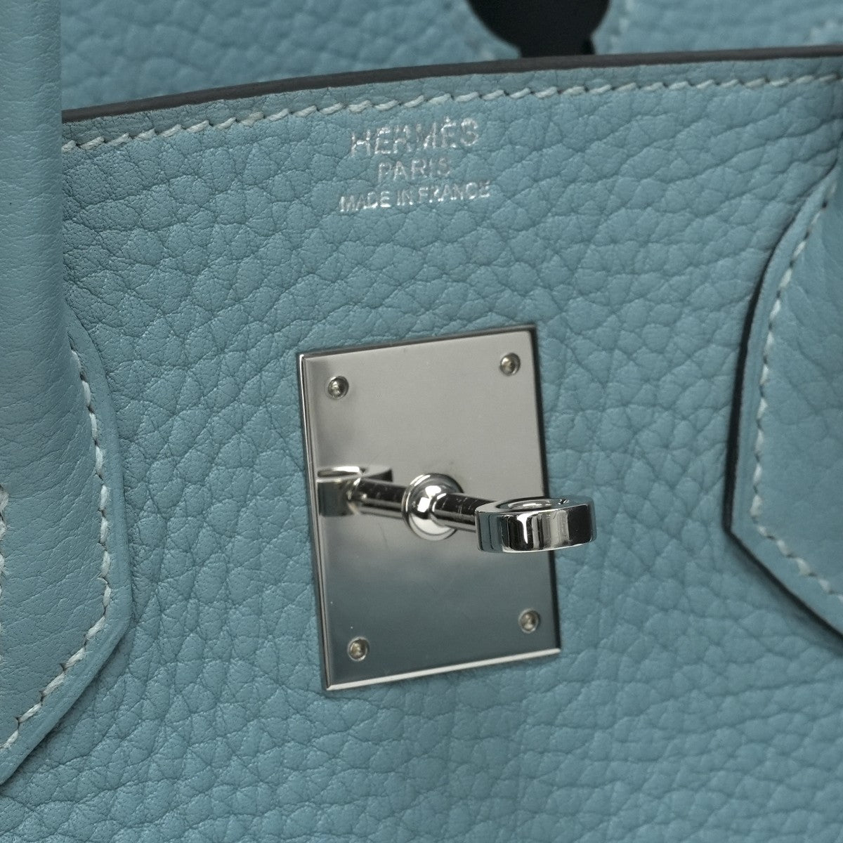 HERMES 헤르메스 Birkin 30 Birkin 30 가방, 토트 백, 피요르드, 시엘, 파란색, 밝은 파란색, 실버 피팅