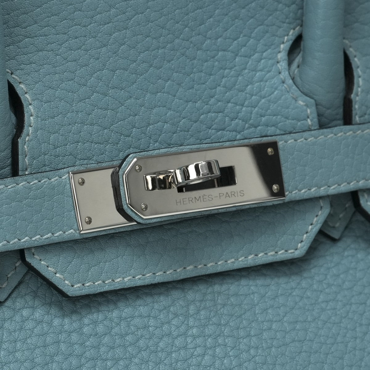 HERMES 헤르메스 Birkin 30 Birkin 30 가방, 토트 백, 피요르드, 시엘, 파란색, 밝은 파란색, 실버 피팅