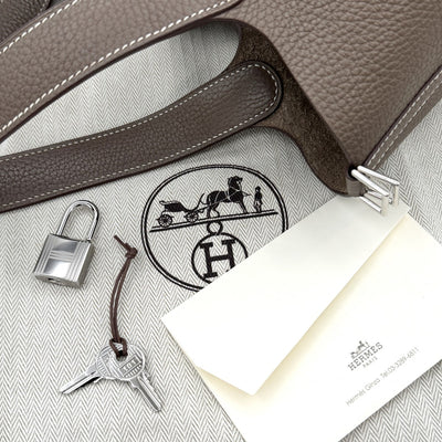 エルメス HERMES ピコタンロックMM ピコタンロック MM ピコタンロック22 バッグ トートバッグ トリヨンクレマンス エトゥープ ベージュ グレージュ シルバー金具