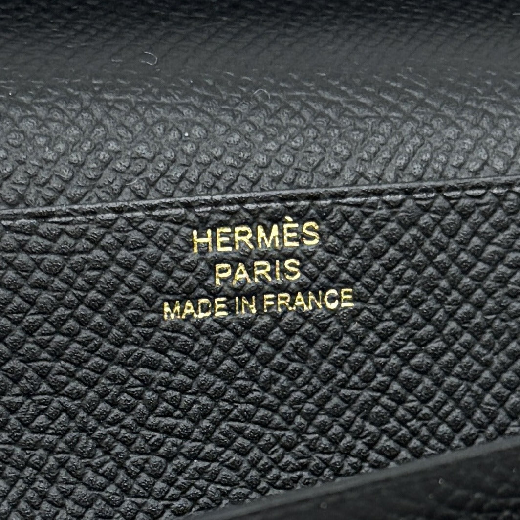 エルメス HERMES ベアンスフレ ベアン スフレ 財布 長財布 ロングウォレット エプソン ノワール ブラック 黒 ゴールド金具 ヴォーエプソン