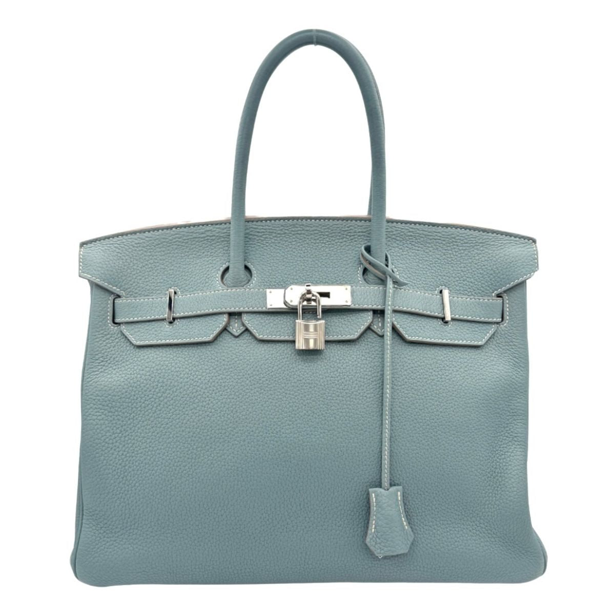 HERMES 헤르메스 Birkin 35 Birkin 35 토트 백 토고 시엘 블루 베이지 블루 실버 메탈 피팅