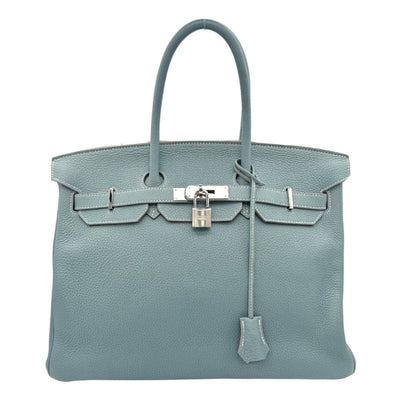 HERMES 헤르메스 Birkin 35 Birkin 35 토트 백 토고 시엘 블루 베이지 블루 실버 메탈 피팅