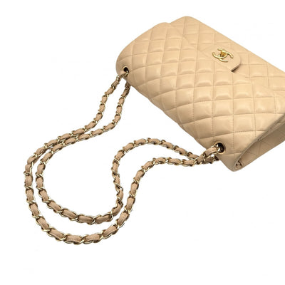 CHANEL CHANEL Matelass? Matelasse 30 BigMatelass? Big mato bag Shoulder bag Lambskin Beige Gold hardware Chain shoulder bag Coco mark Turn lock