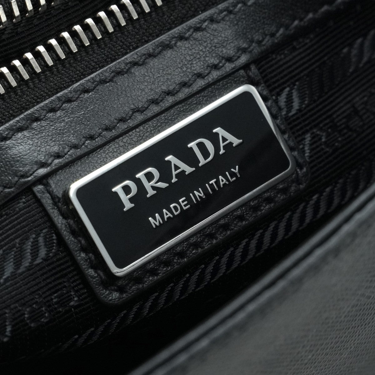 PRADA PRADA Saffiano Bag Tote Bag Leather Black Silver Hardware