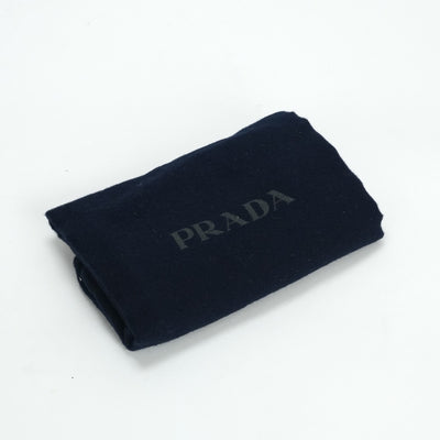 PRADA Prada Saffiano 백 토트 백 가죽 검은 실버 하드웨어