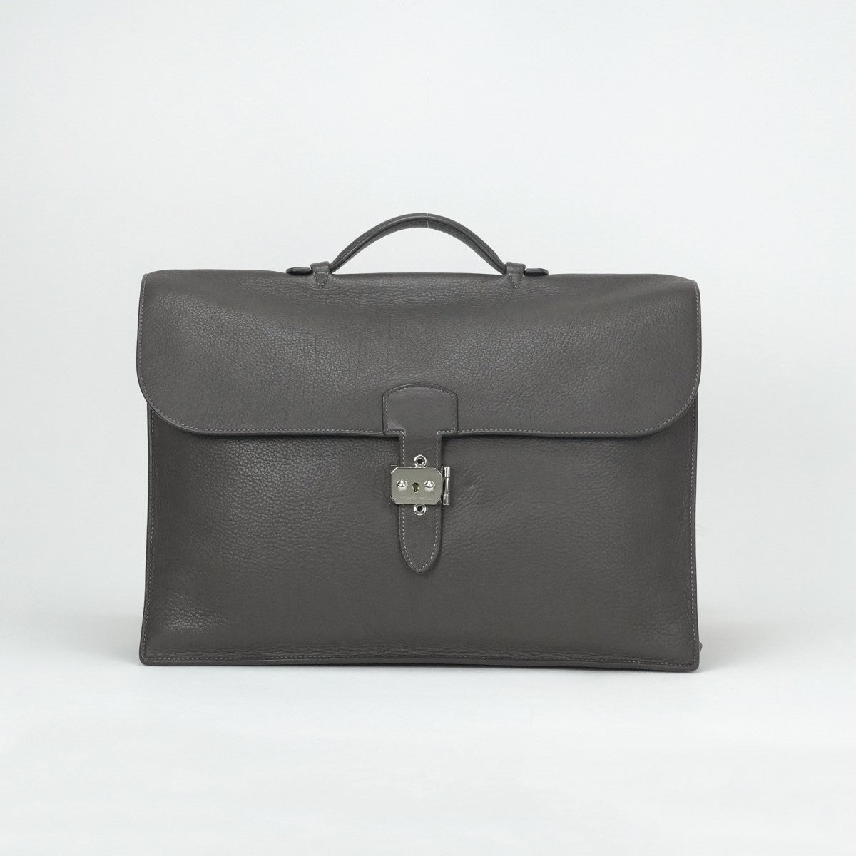 エルメス HERMES サックアデペッシュ41 サックアデペッシュ 41 バッグ ビジネスバッグ ブリーフケース トゴ グラファイト グレー シルバー金具 ビジネスケース