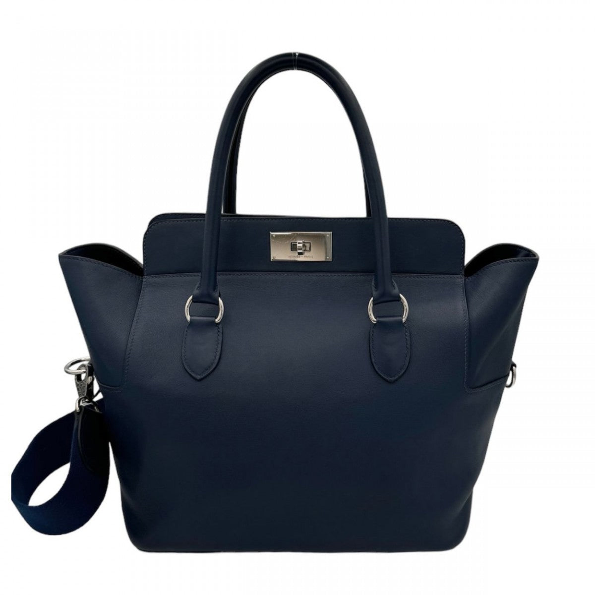 HERMES HERMES Toolbox 26 Toolbox 26 Bag, tote bag, shoulder bag, swift, blue domalte, blue, blue, silver fittings, voswift