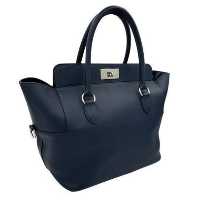 HERMES HERMES Toolbox 26 Toolbox 26 Bag, tote bag, shoulder bag, swift, blue domalte, blue, blue, silver fittings, voswift